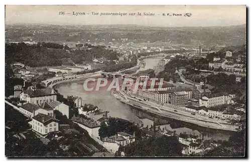 Ansichtskarte AK Lyon Vue panoramique sur la Saone