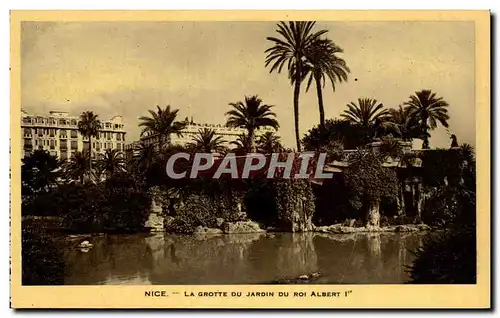 Cartes postales Nice La grotte du jardin du roi Albert 1er