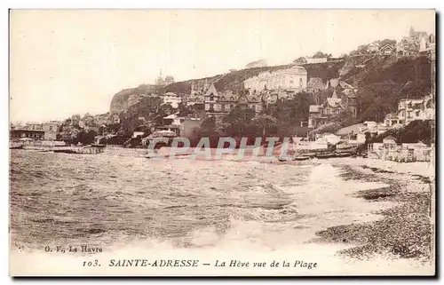 Cartes postales Sainte Adresse La Heve vue de la plage