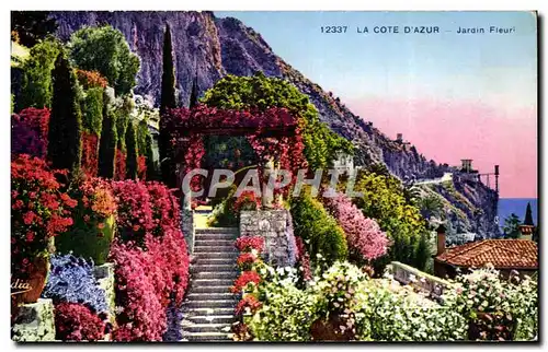 Ansichtskarte AK La cote d&#39azur Jardin fleuri