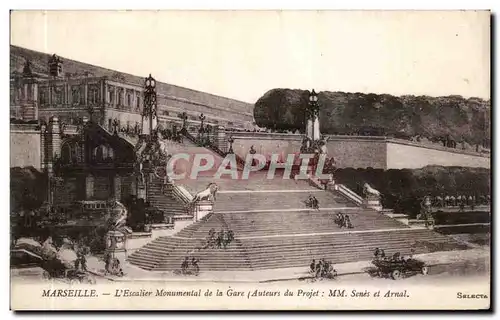 Marseille - L&#39Escalier Monumental de la Gare - Cartes postales