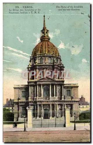 Paris - 7 - Dome des Invalides et les Nouveaux Jardins - Cartes postales