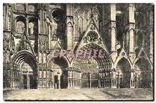 Bourges Cartes postales La cathedrale Les cinq portails