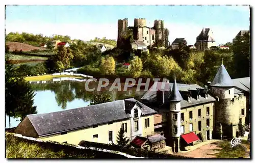 Cartes postales Bourbon l&#39Archambault Le chateau le moulin et l&#39etang