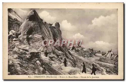 Cartes postales Chamonix Route du Mont Blanc Seracs de la jonction