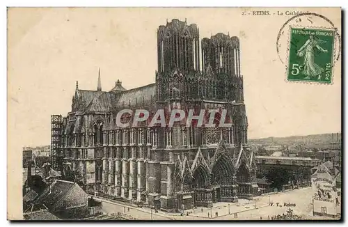 Cartes postales Reims La cathedrale