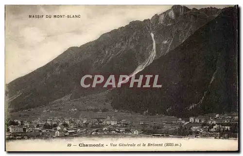 Ansichtskarte AK Chamonix Vue generale et le Brevent