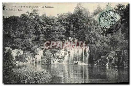 Ansichtskarte AK Bois de Boulogne la cascade