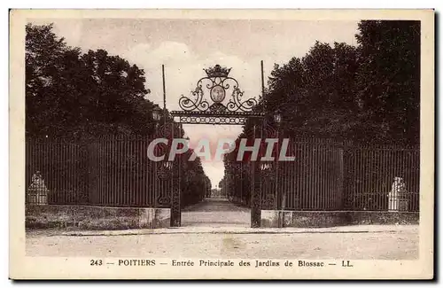 Poitiers Ansichtskarte AK Entree principale des jardins de Blossac