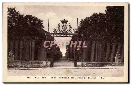 Poitiers Cartes postales Entree principale des jardins de Blossac