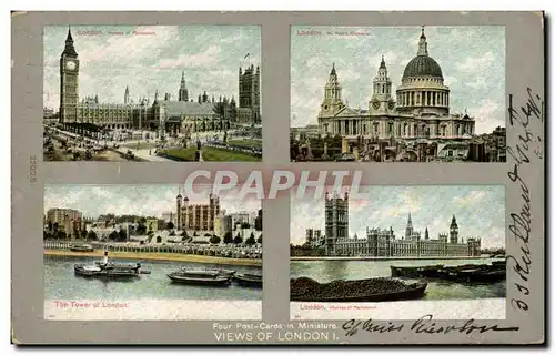 Angleterre - England - London - Souvenir - Four Cards in Minature - Ansichtskarte AK