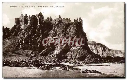 Ireland - Dunluce Castle - Giants Causeway - Ansichtskarte AK