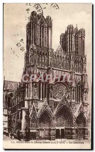 Reims - avant la Grande Guerre - La Cathedrale - Ansichtskarte AK