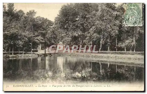 Rambouillet - Le Parc - Vue Prise de l&#39Ile du Potager - vers la Laiterie - Ansichtskarte AK