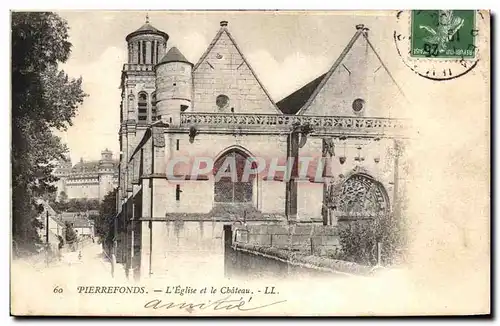 Pierrefonds - L&#39Eglise et le Chateau - Cartes postales