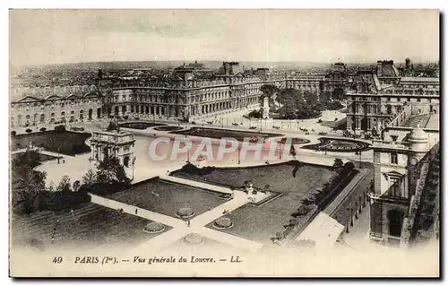 Paris - 1 - Vue Generale du Louvre - Cartes postales