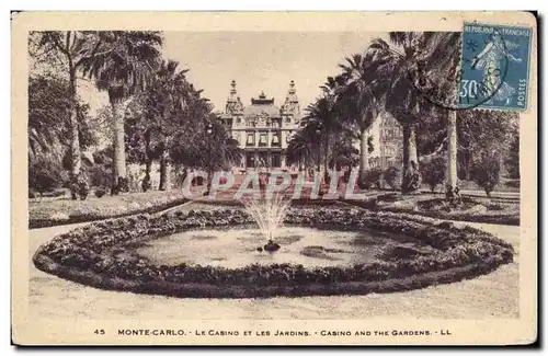 Monaco - Monte Carlo - Le Casino et les Jardins - Cartes postales