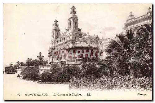 Monaco - Monte Carlo - Le Casino et le Theatre - Cartes postales