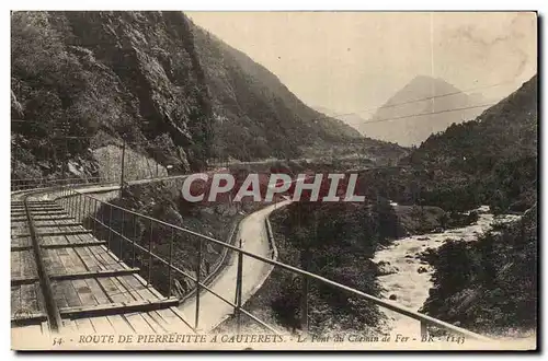 Cauterets - Route de Pierrefitte - Le Pont de Chemin de Fer - Ansichtskarte AK