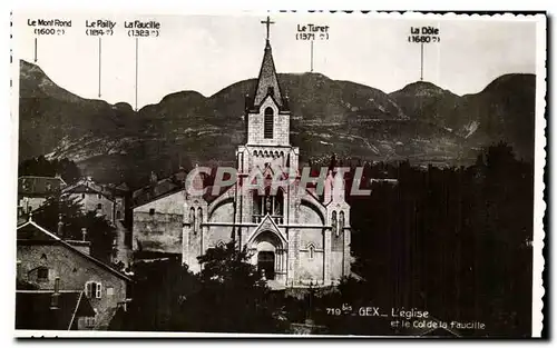 Cartes postales moderne Gex l&#39eglise et le col de la Faucille