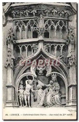 Ansichtskarte AK Lisieux Cathedrale Saint Pierre Bas relief