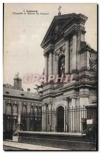 Ansichtskarte AK Lisieux Chapelle et statue du carmel