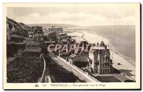 Cartes postales Trouville Vue generale vers la plage