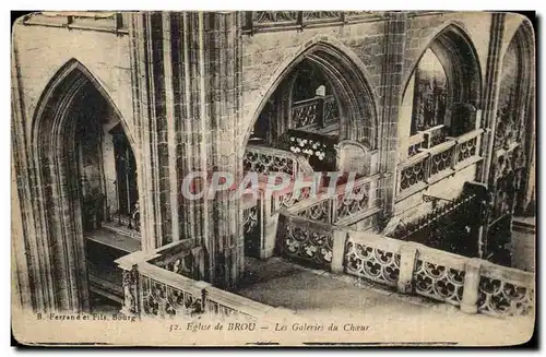 Cartes postales Eglise de Brou Les galeries du choeur