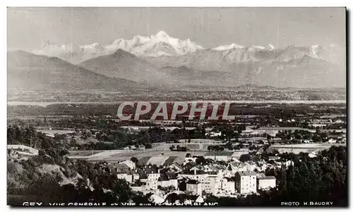 Cartes postales moderne Gex Vue generale et vue sur le Mont Blanc