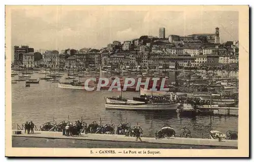 Cartes postales Cannes Le port et le Suquet