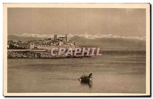 Cartes postales Antibes Le fort Carre et la chaine des Alpes