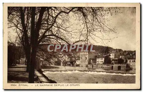 Ansichtskarte AK Epinal le barrage depuis le cours