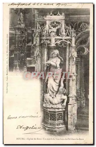 Cartes postales Bourg Eglise de Brou Un motif du tombeau de Philibert le Beau