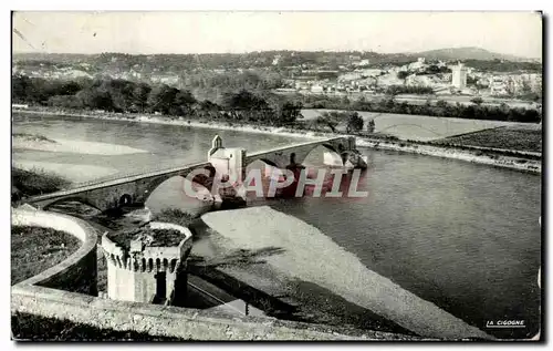 Cartes postales moderne Avignon Pont Saint Benezet et le rhone Tour Philippe le Bel