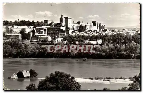 Cartes postales moderne Avignon Pont Saint Benezet Le palais des papes et la ville