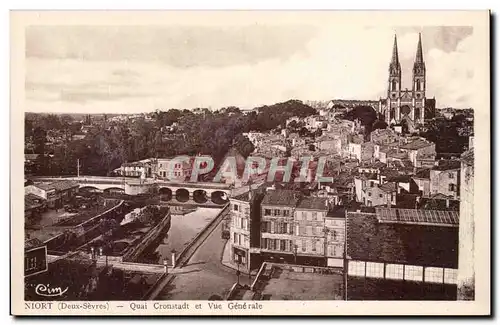 Cartes postales Niort Quai Cronstadt et vue generale