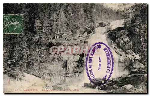 Ansichtskarte AK Cauterets La cascade du pont d&#39Espagne