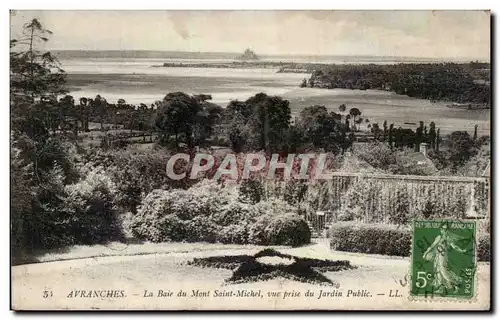 Ansichtskarte AK Avranches La baie du mont Saint Michel vue prise du jardin public