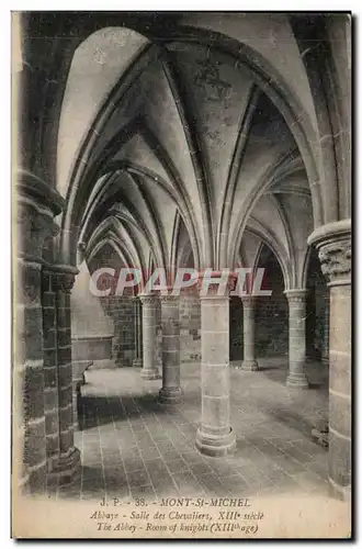 Cartes postales Mont Saint Michel Abbaye Salle des chevaliers