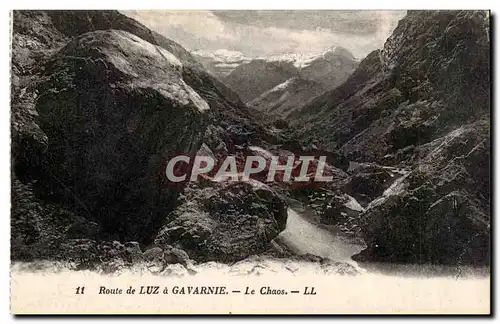 Cartes postales Route de Luz a Gavarnie Le chaos