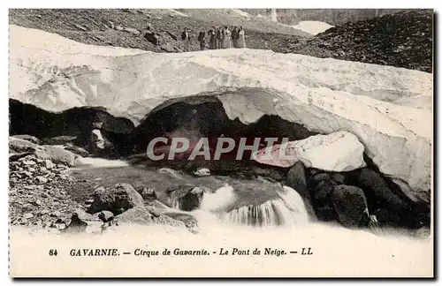 Cartes postales Gavarnie Cirque de Gavarnie le pont de neige