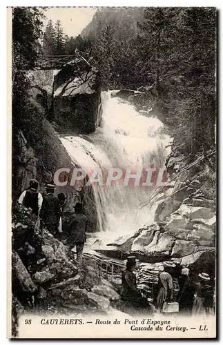 Ansichtskarte AK Cauterets Route du pont d&#39Espagne Cascade du Cerisey