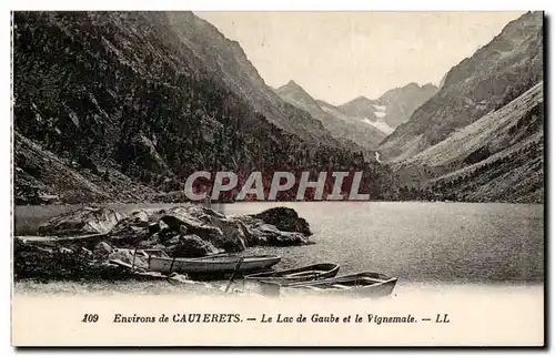 Cartes postales Environs de Cauterets Le lac de gaube et le vignemale