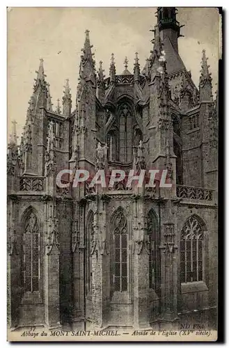 Ansichtskarte AK Abbaye de Mont Saint Michel Abside de l&#39eglise