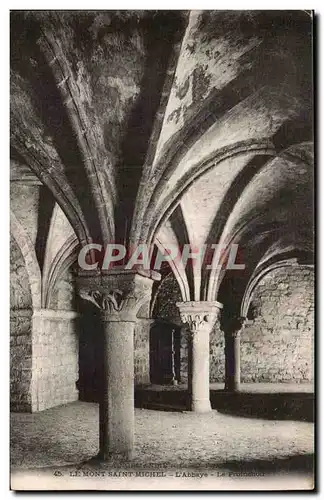 Cartes postales Mont Saint Michel Abbaye Le promenoir