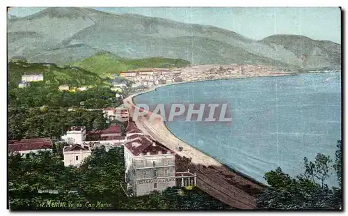 Cartes postales Menton Vu du Cap Martin