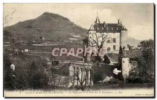 Ansichtskarte AK Saint Martin d&#39Uriage Le chateau et le fort des 4 seigneurs