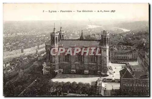 Cartes postales Lyon Fourviere Vue generale