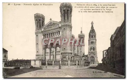 Cartes postales Lyon Fourviere Nouvelle eglise