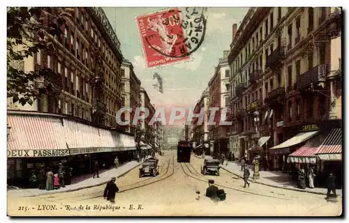 Cartes postales Lyon Rue de la Republique